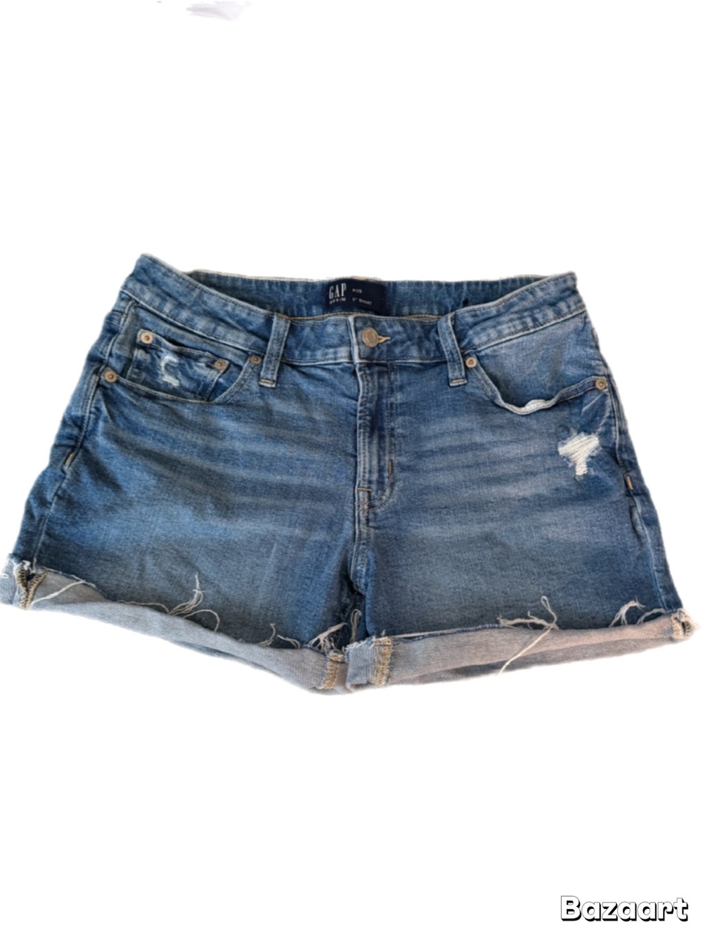 💙 GAP Denim Distressed Cuffed Shorts – Size 8/29 💙